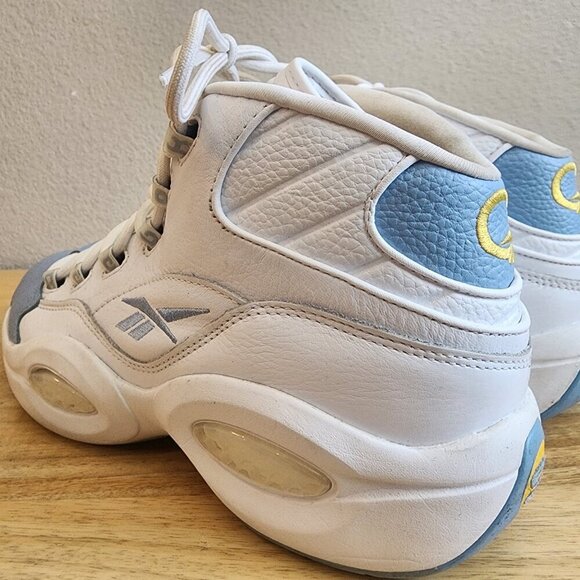 Reebok Question Mid Shoes Men 10.5 White Blue Allen Iverson Basketball Sneakers main image 4